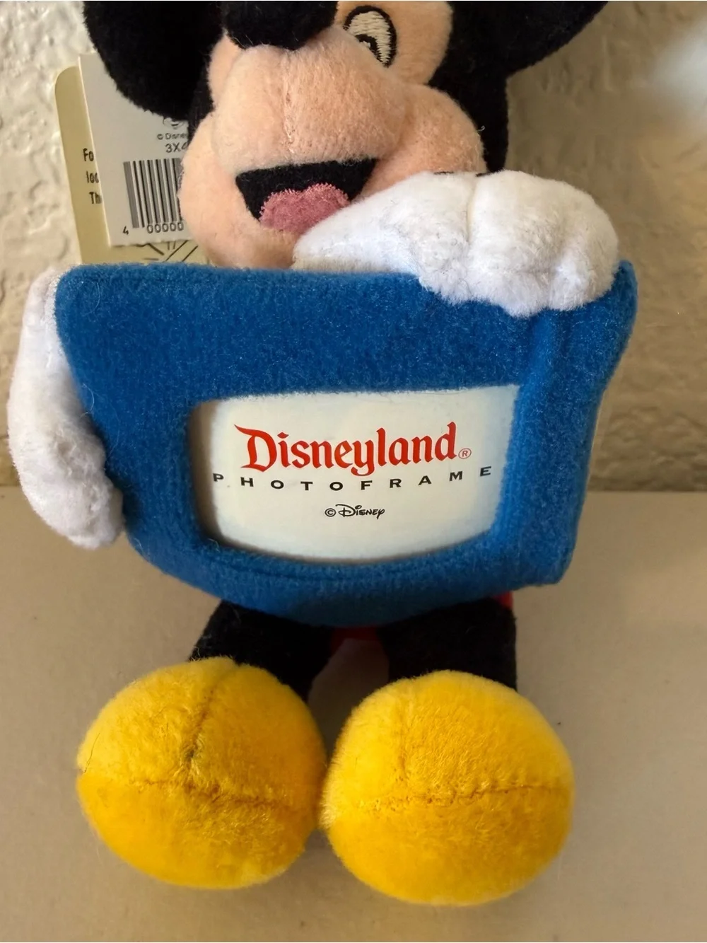 Disneyland Mickey Mouse Small Plush Pic Frame 3” X 4”